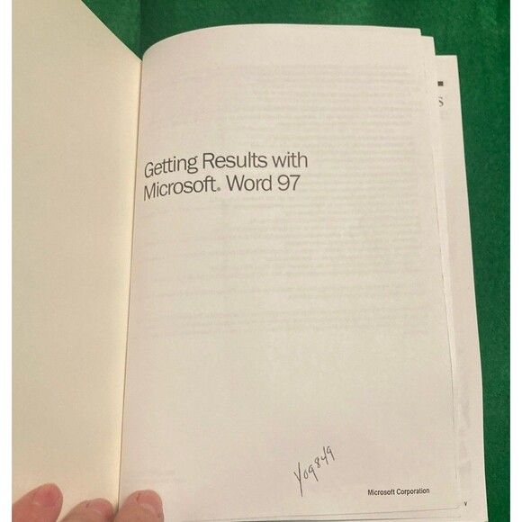 Getting Results with Microsoft Word 97 Windows 1995-96 Manual - Picture 3 of 8